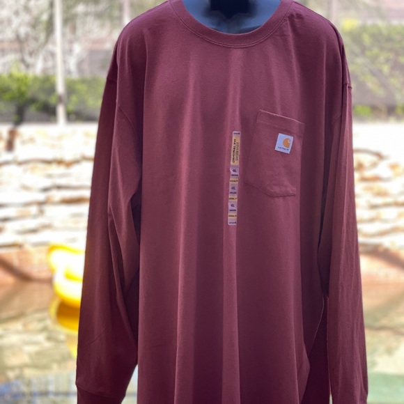 Carhartt Other - CARHARTT MENS LONG SLEEVE TEE (4XL) BRICK